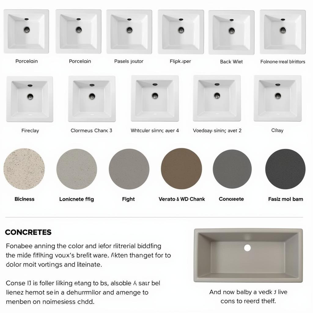 Various 18 Console Sink Materials