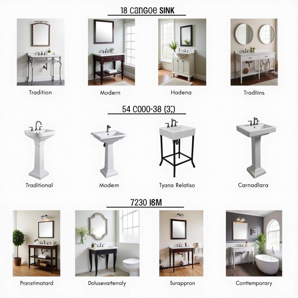 Different Styles of 18 Console Sinks