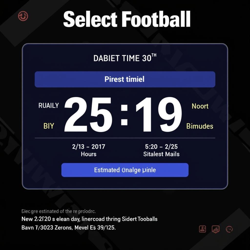 2023 Select Football Countdown Timer