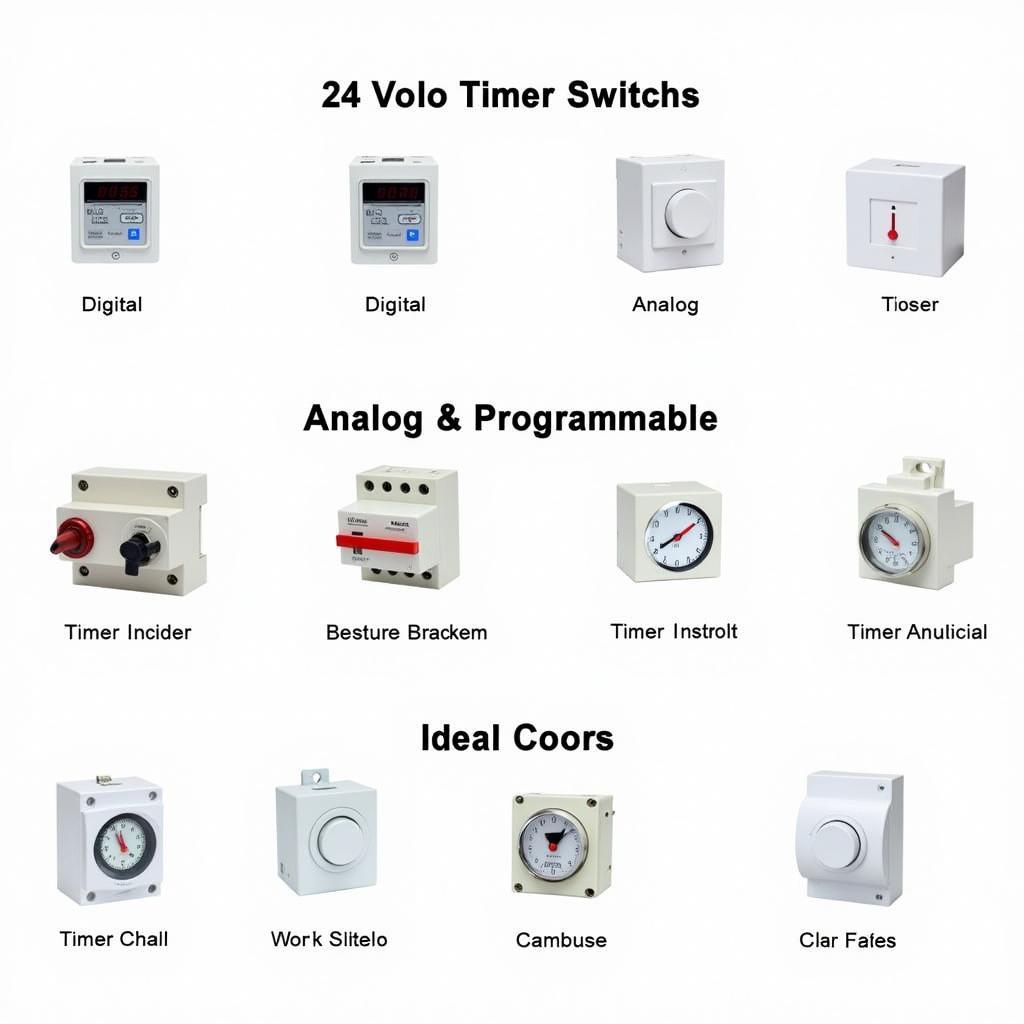 Different types of 24-volt timer switches