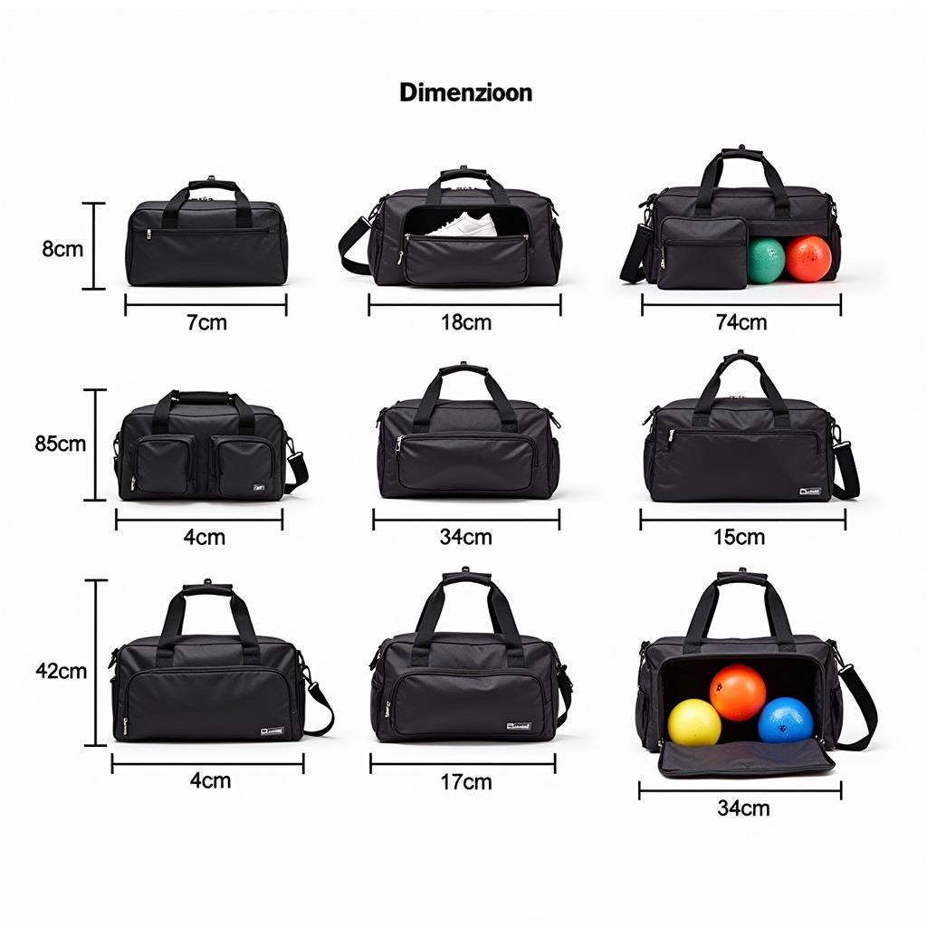 Comparing sizes of 4 ball bowling bags