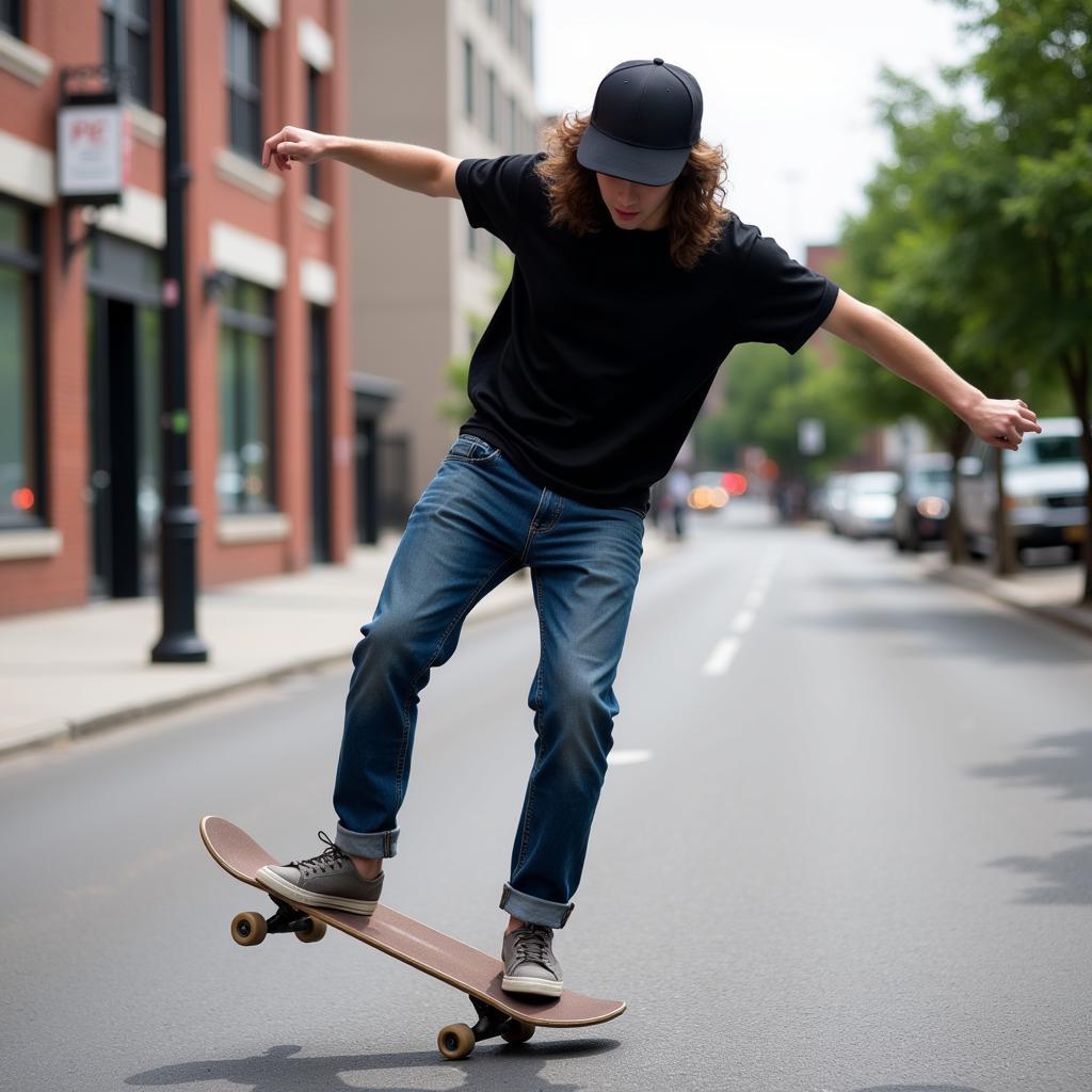 Street Skating with a 7" Skate Deck