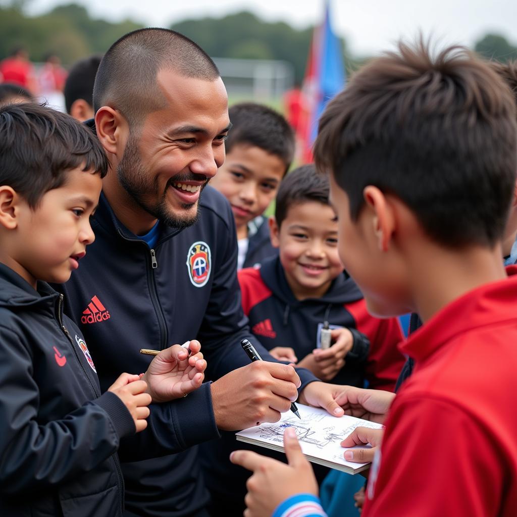 Yamal Interacting with Young Fans