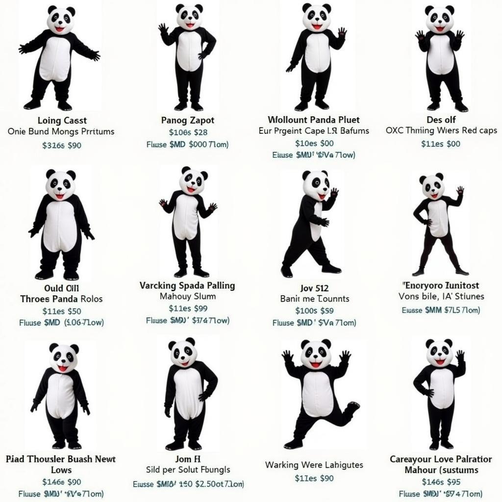 Affordable Panda Mascot Costumes