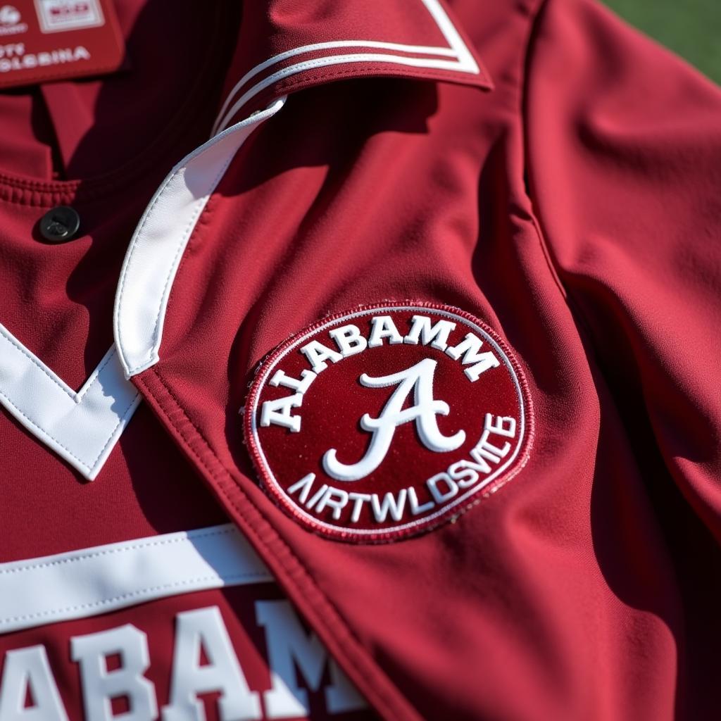 Close-Up View of Alabama Cheerleader Uniform Details