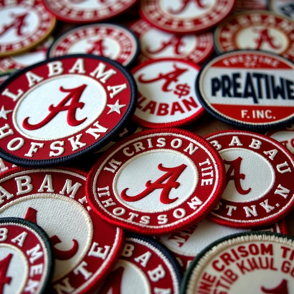 Vintage Alabama Crimson Tide Patch Collection