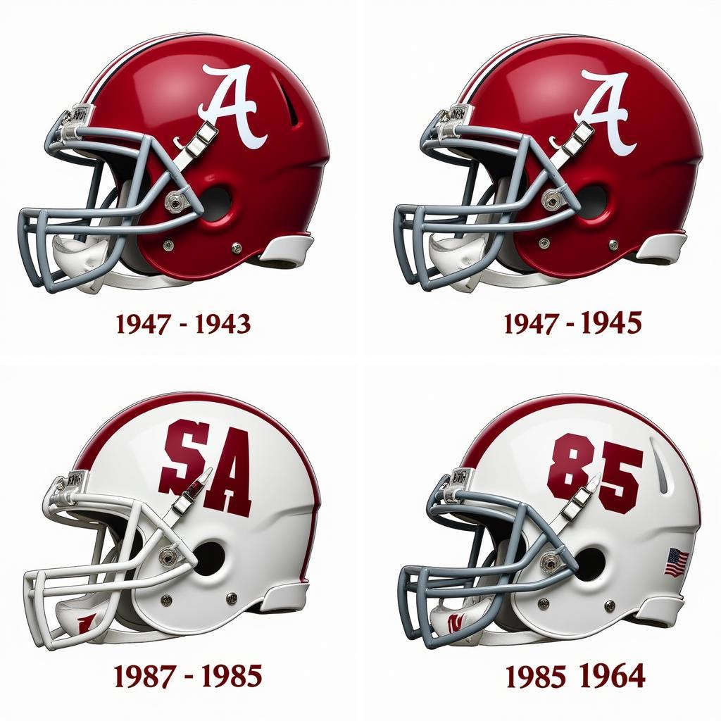 Evolution of the Alabama Football Helmet