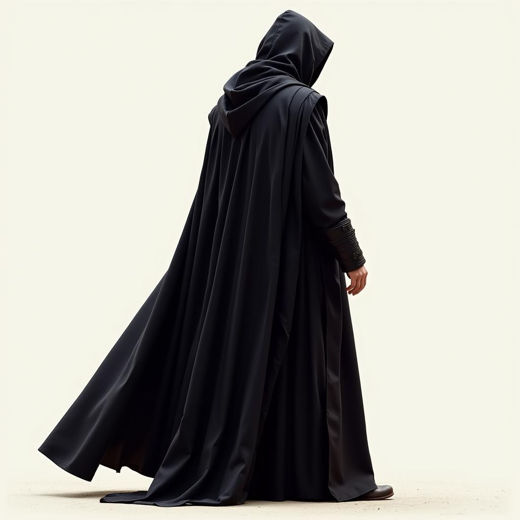 Anakin Skywalker wearing the iconic dark cloak