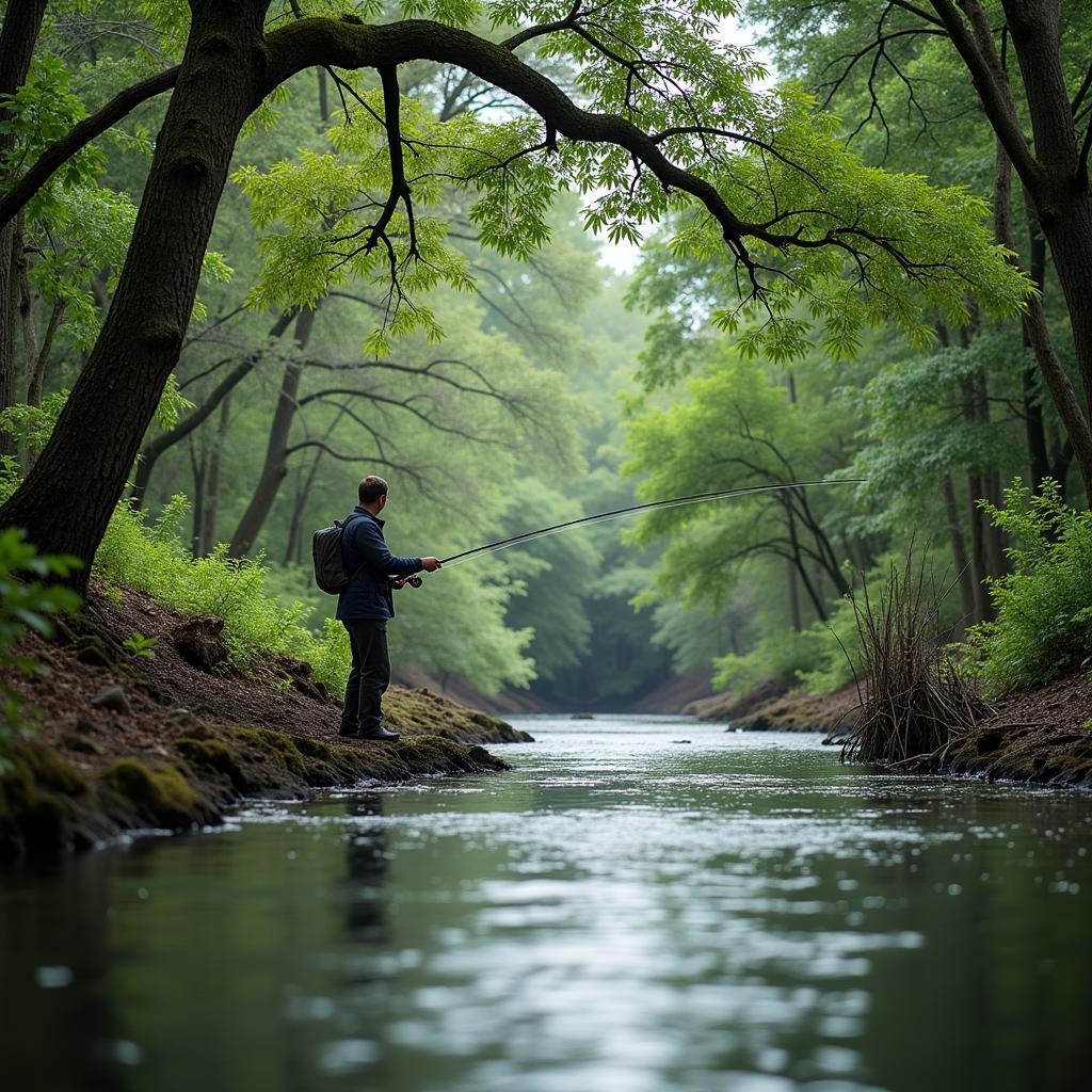 Ideal fishing spot at Angelfish Creek