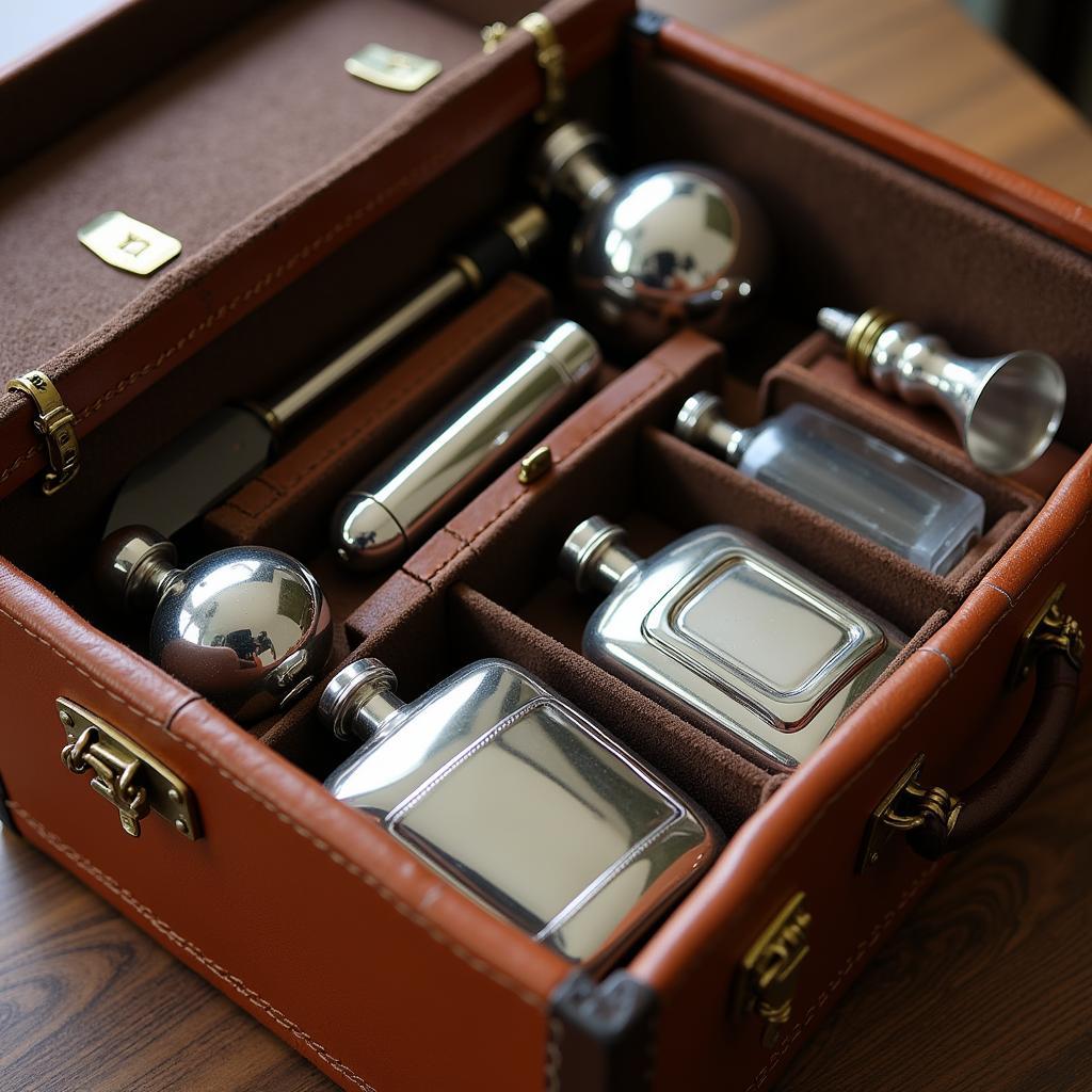 Antique Travel Bar Set: A Touch of Class for the Discerning Traveler