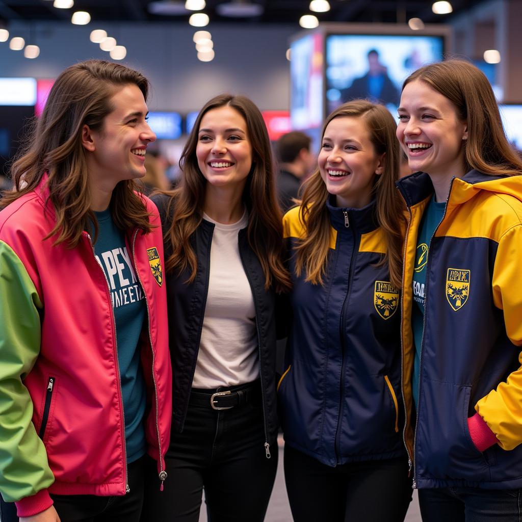 Group of Friends Wearing Apex Legends Jackets