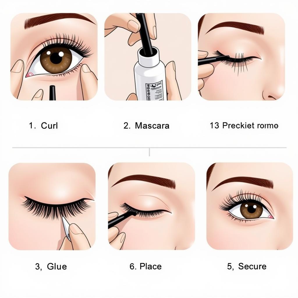 Applying Colored False Eyelashes Step-by-Step