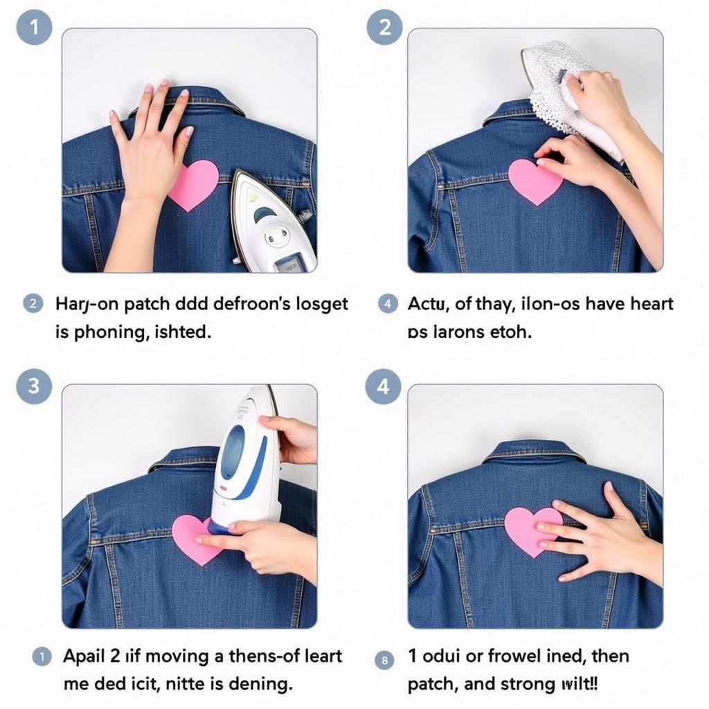 Applying a Heart Iron-on Patch