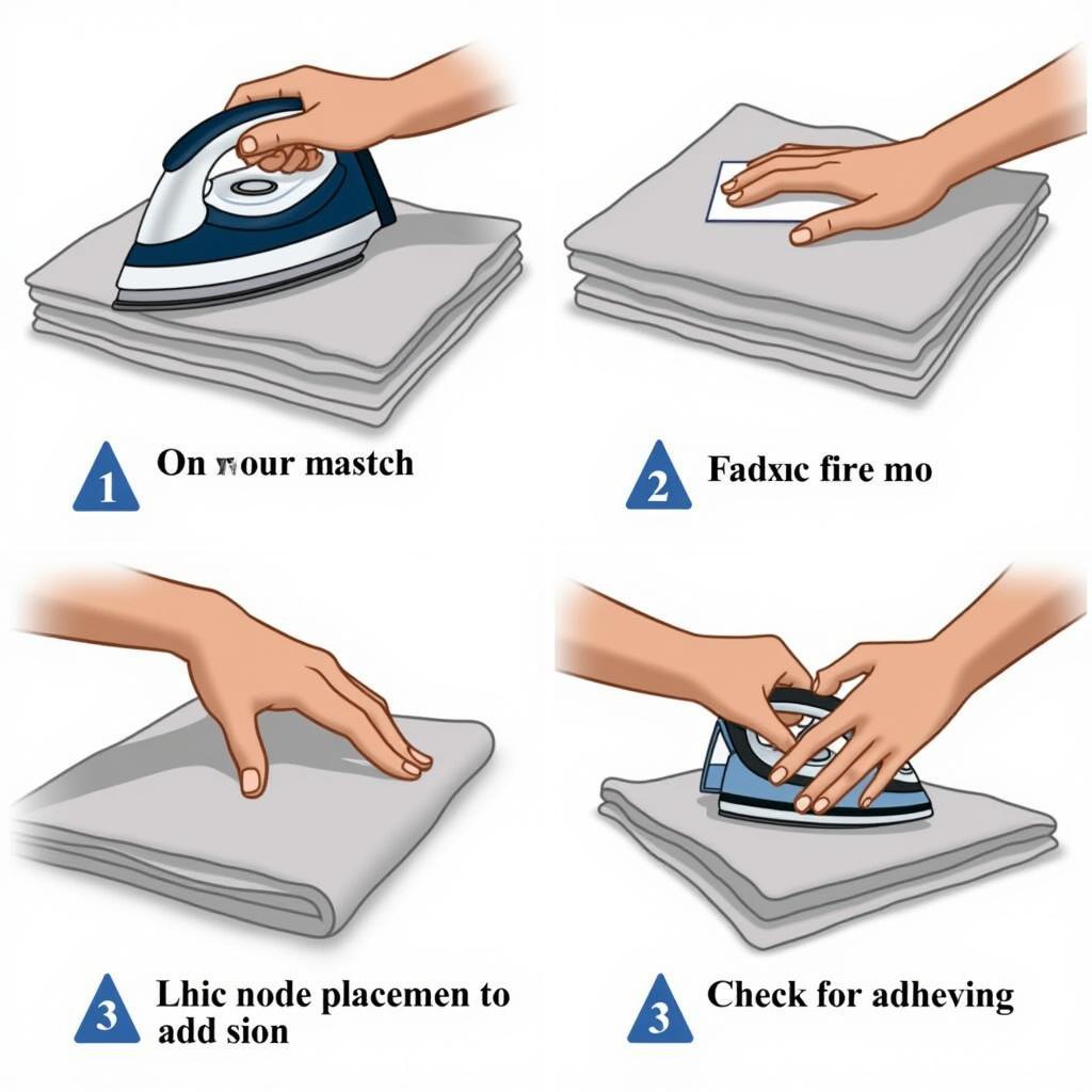 Step-by-step guide on how to properly apply an iron on horse patch to a fabric surface.