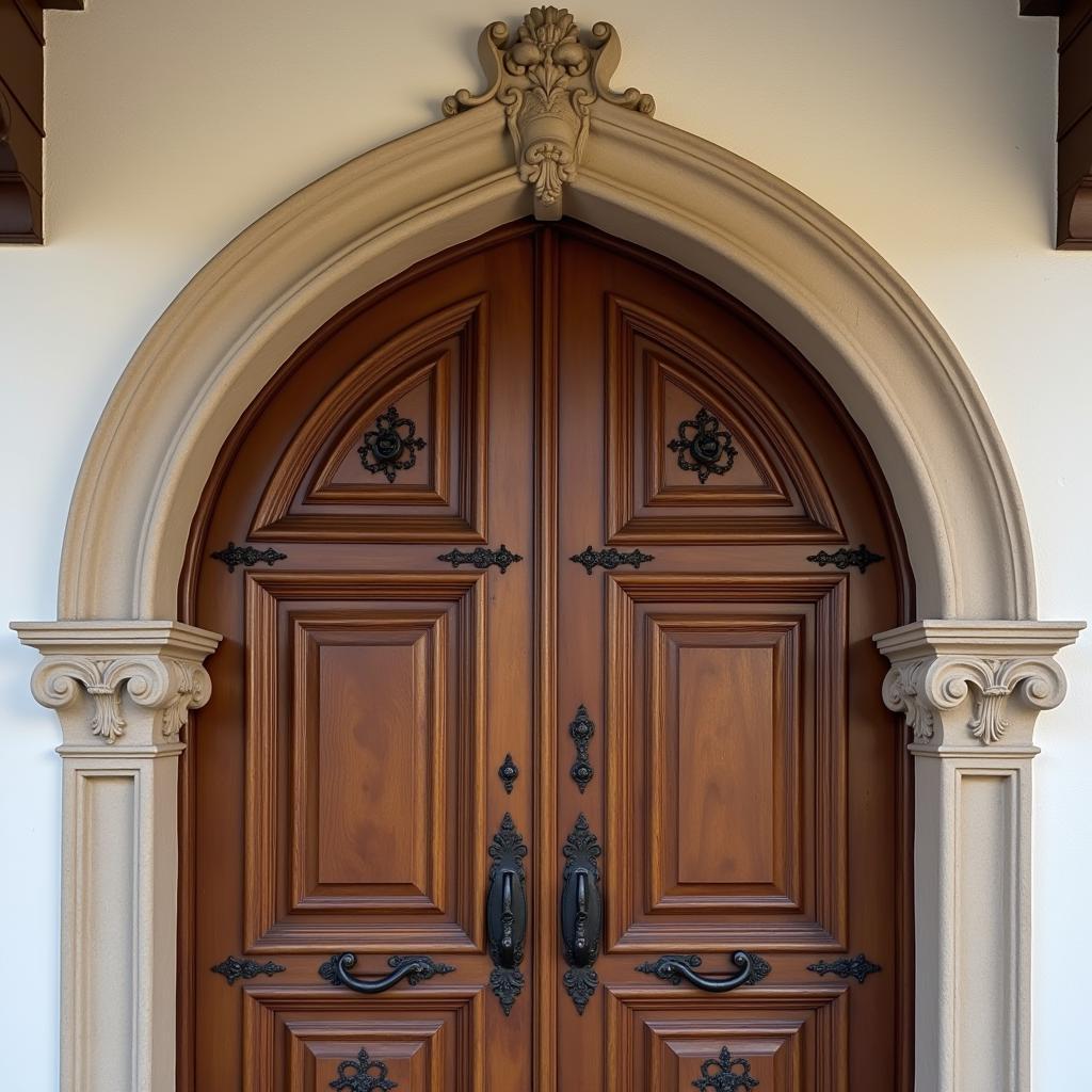 Archway Door with Decorative Hardware: Enhancing Style and Elegance