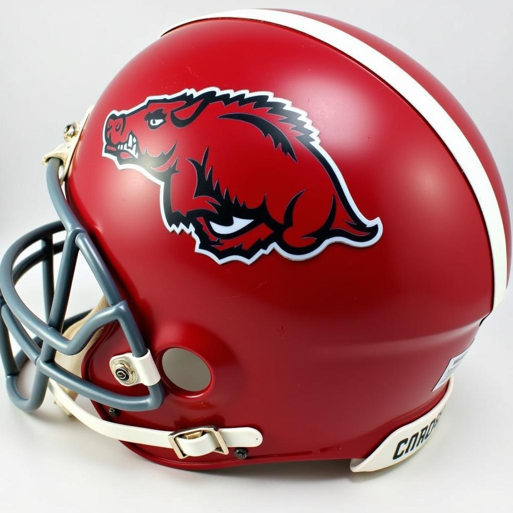 Classic Arkansas Razorbacks Football Helmet Design