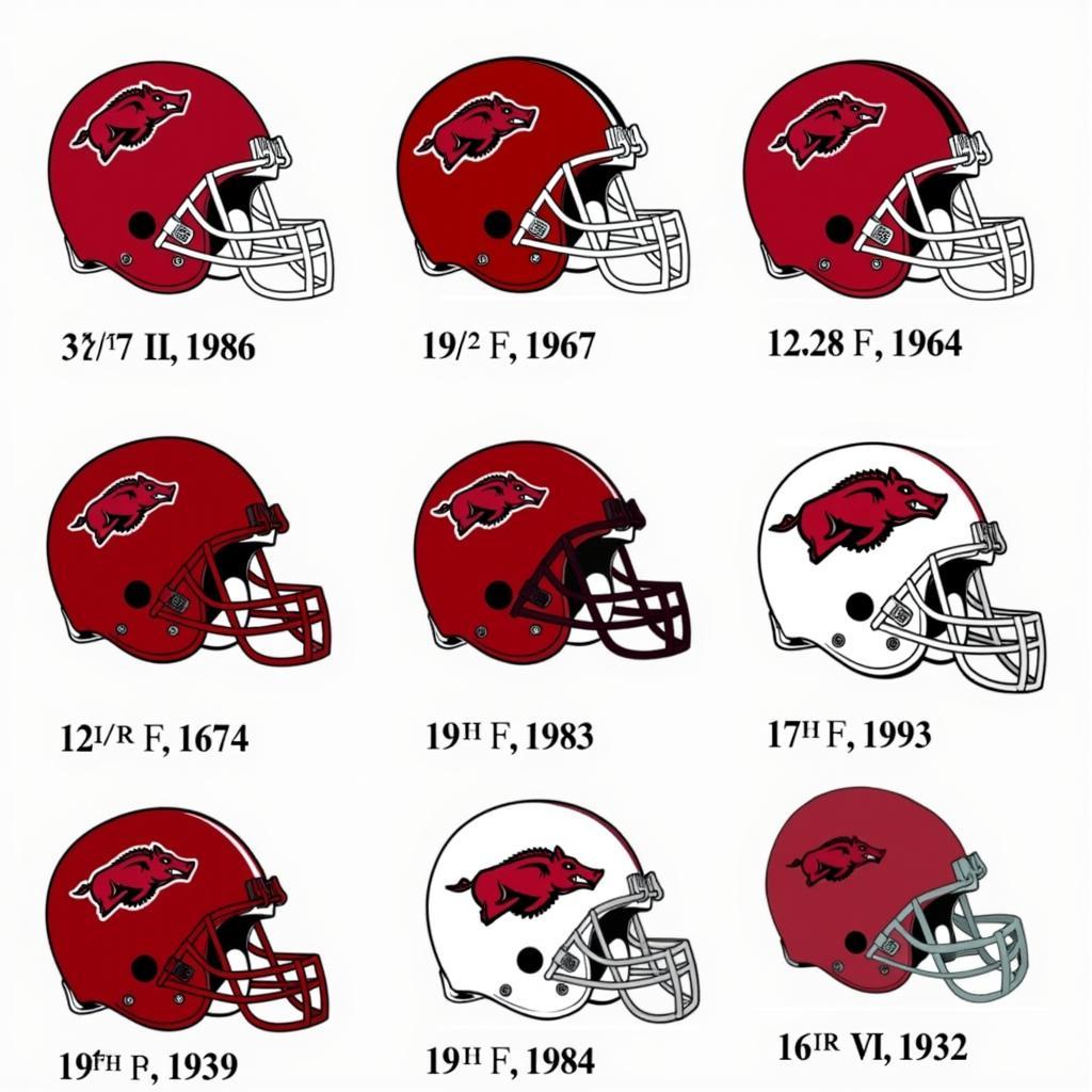 Arkansas Razorbacks Helmet Evolution Through the Years