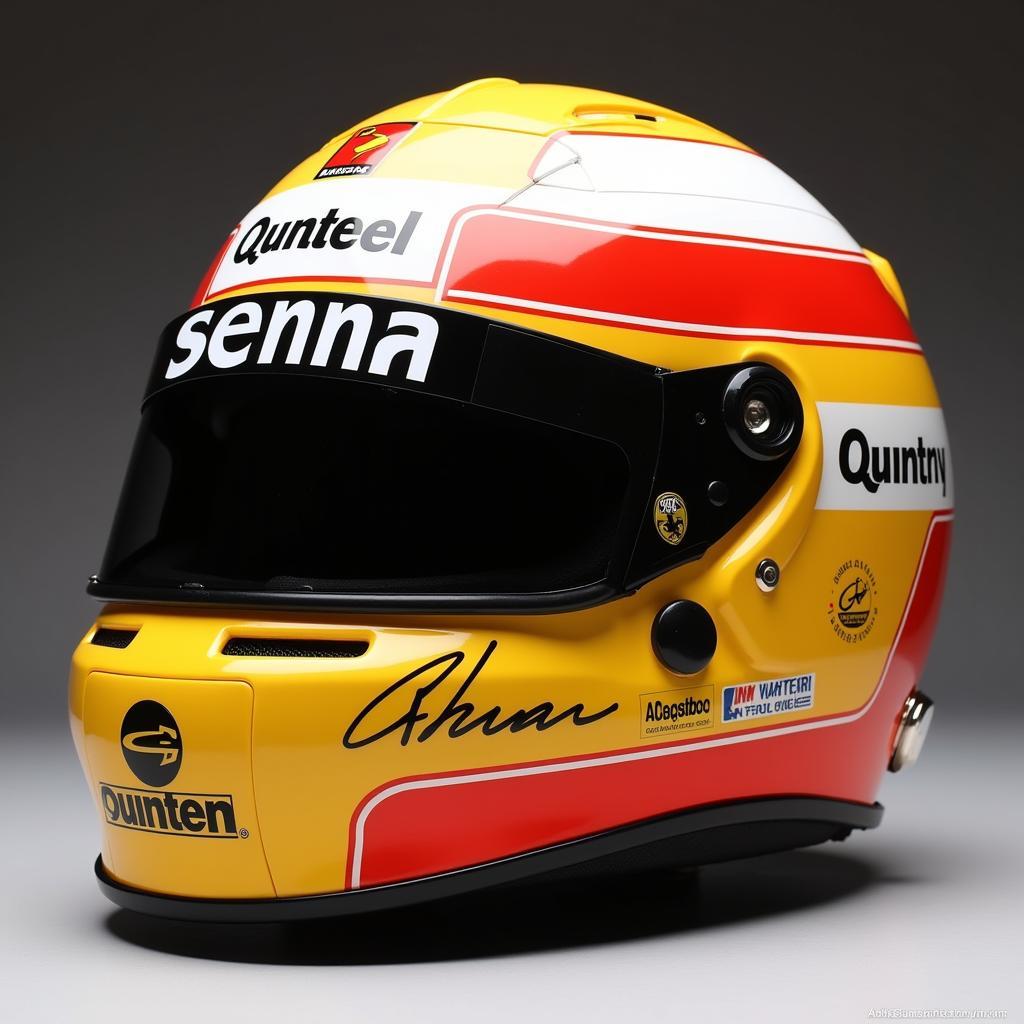 Ayrton Senna Signed Helmet Replica