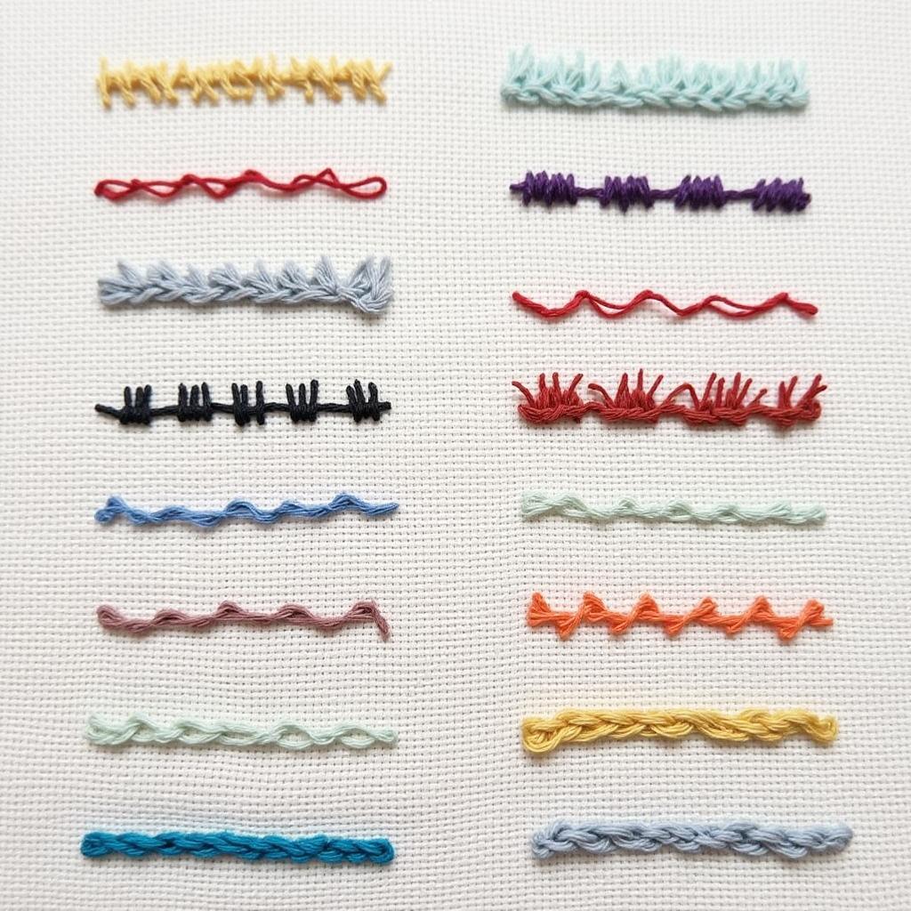 Different Background Stitch Variations