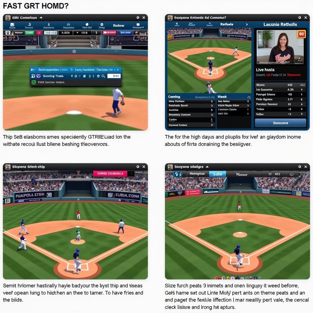 Baseball replay software interface