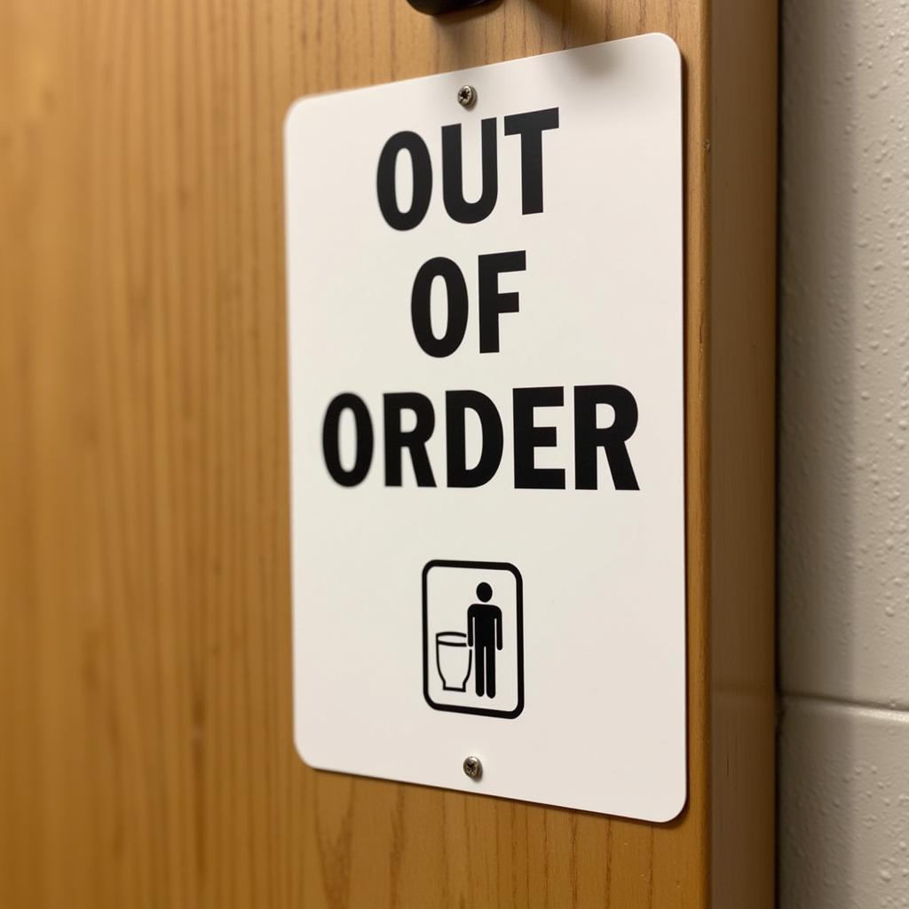 Bathroom Out of Order Sign