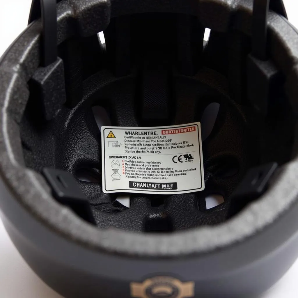 Bike Helmet Safety Label