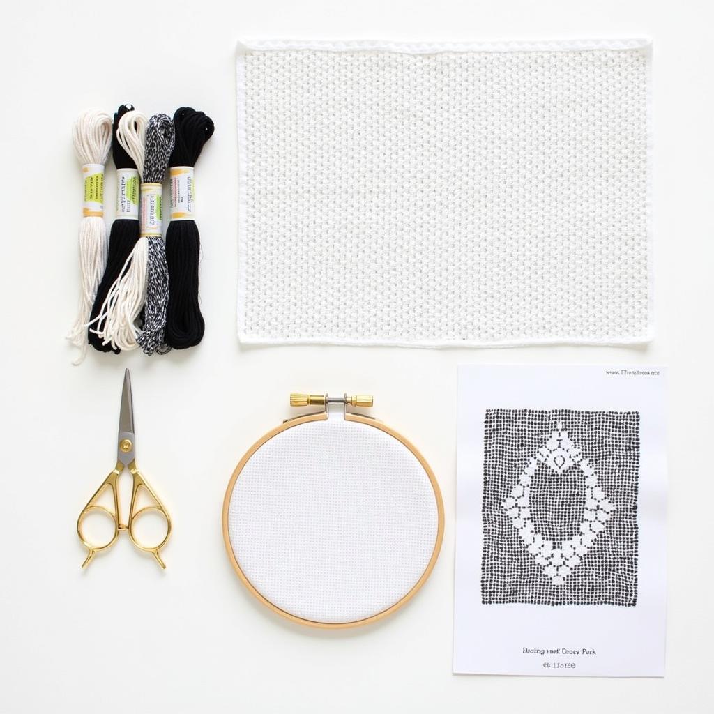 Essential Supplies and Tools for Black and White Cross Stitch