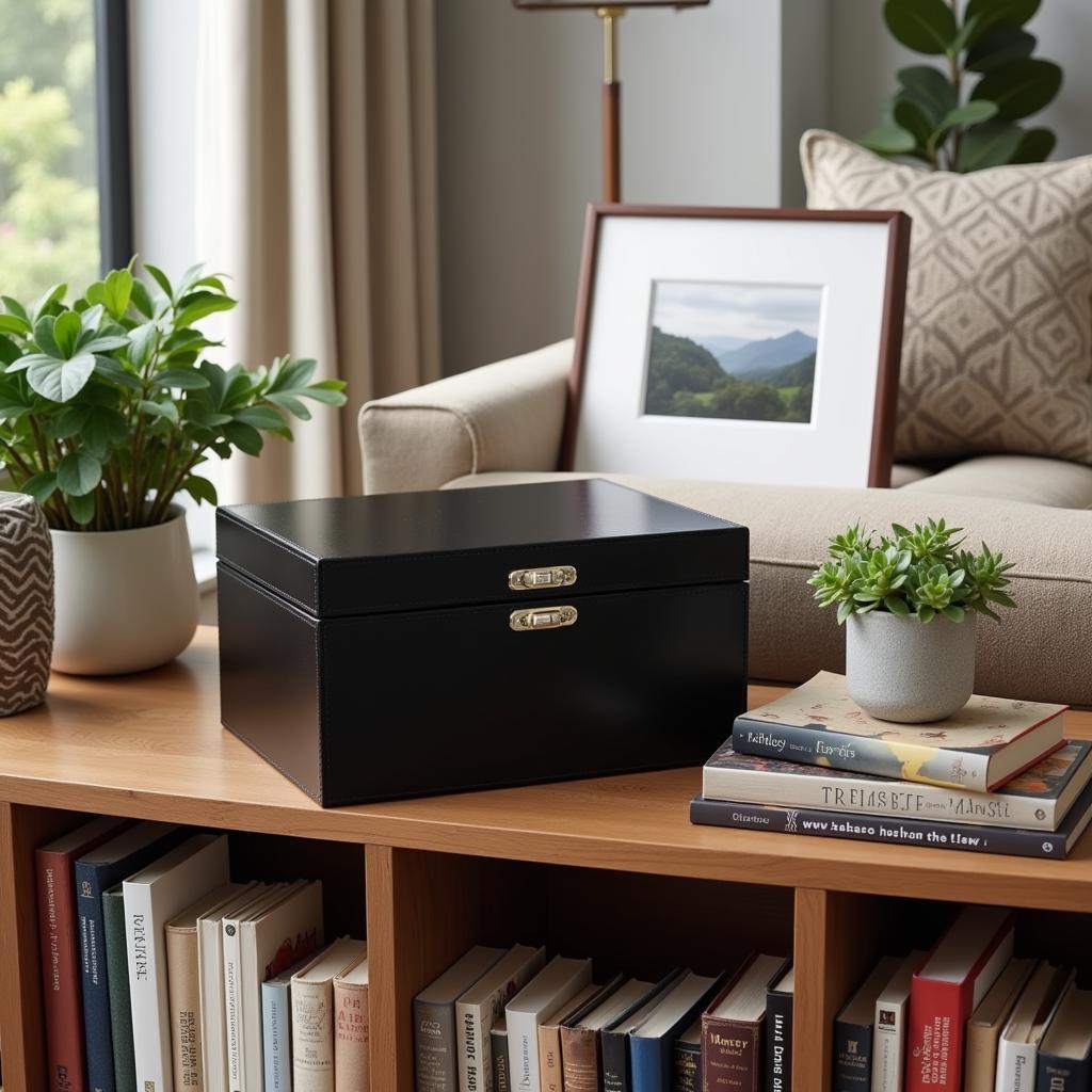 Black Keepsake Box as Decor