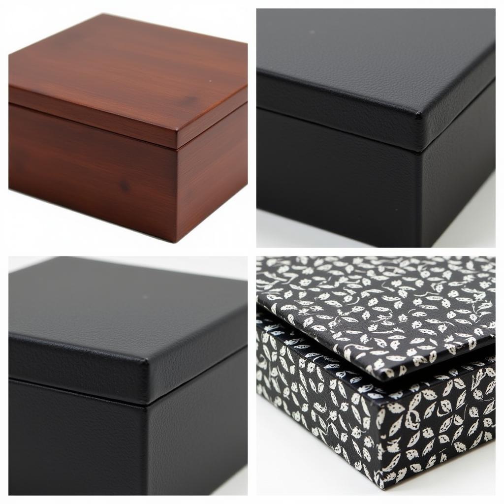 Black Keepsake Boxes in Different Materials