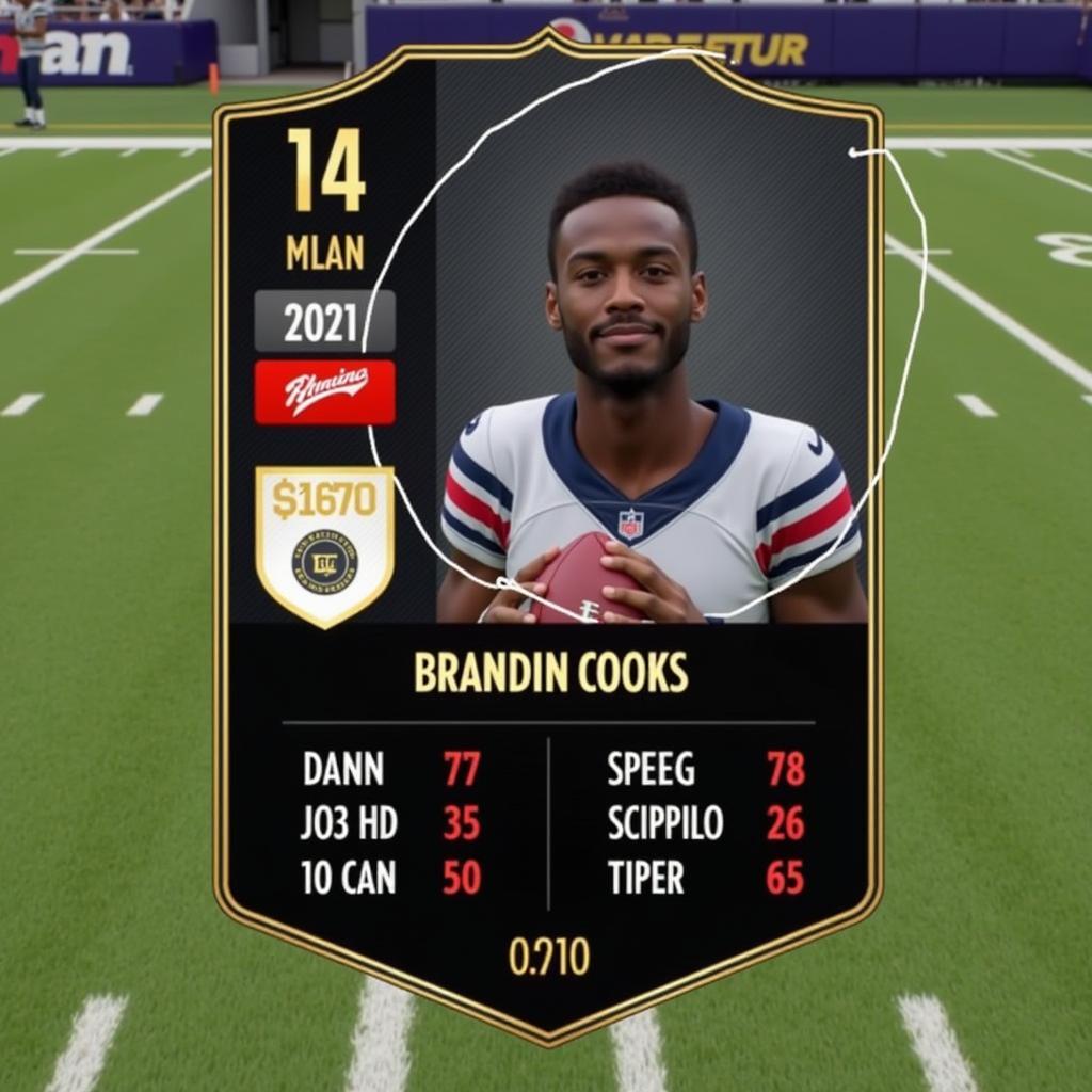 Brandin Cooks showcasing his speed in Madden 23