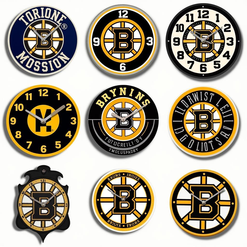 Boston Bruins Clock Designs