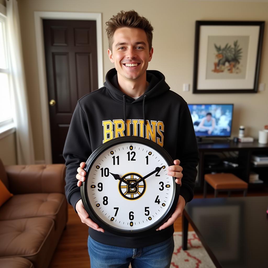 Bruins Fan Enjoying Their Clock