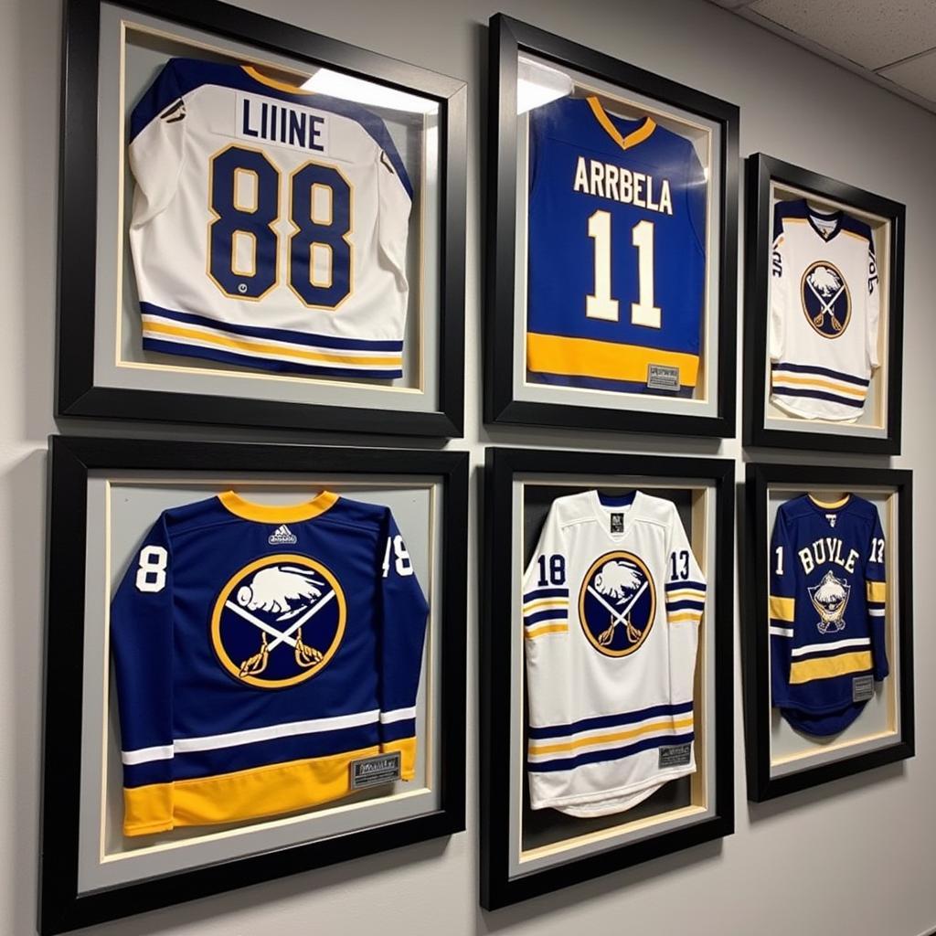 Buffalo Sabres Jersey Collection Display