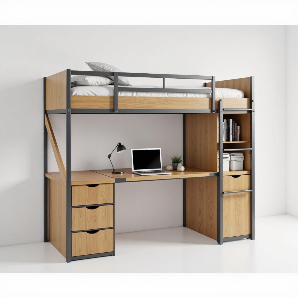 Bunk Bed with Work Space: The Ultimate Space-Saving Solution