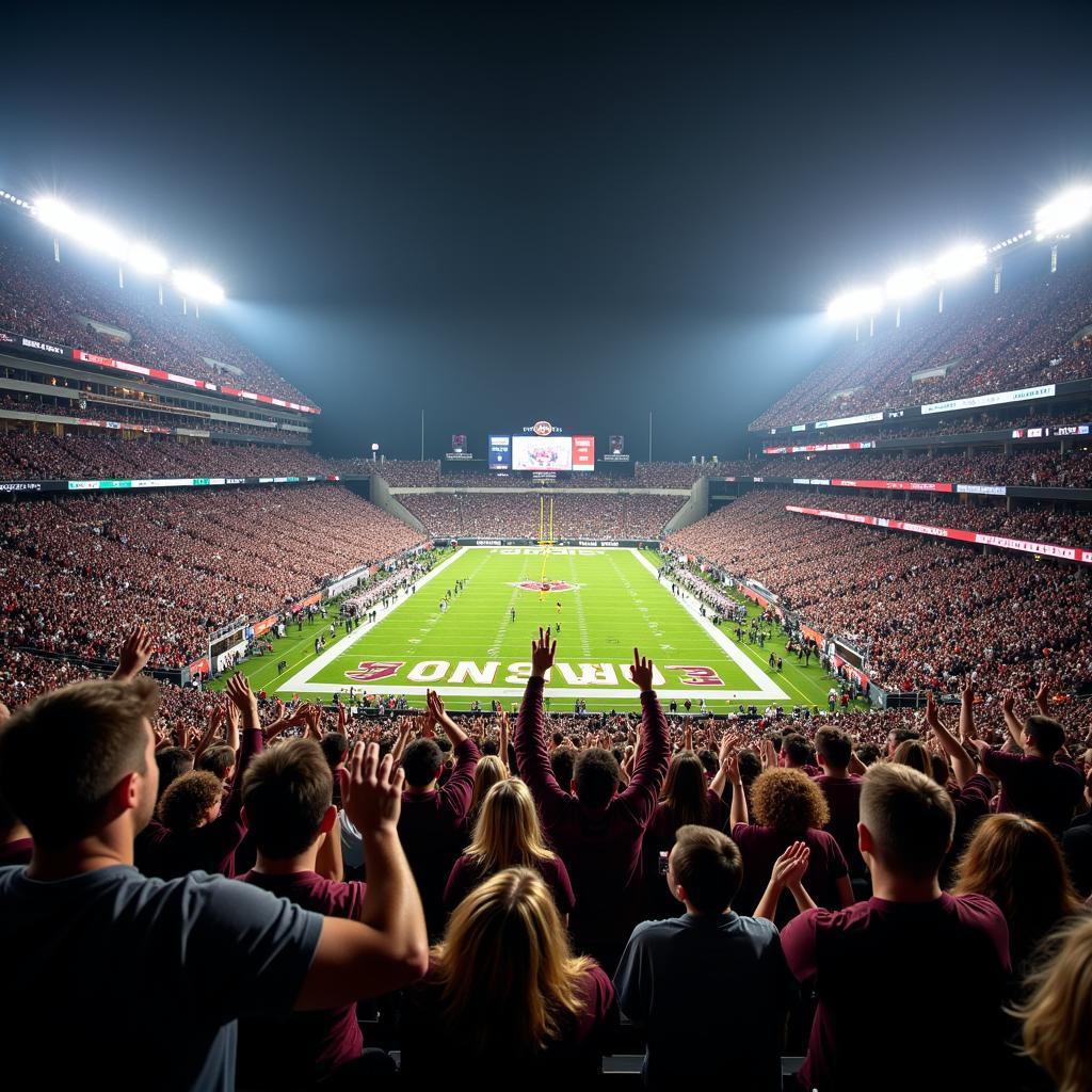 Packed stadium during a BV Football match