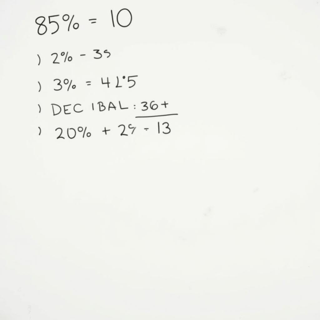 Calculating Percentage Example