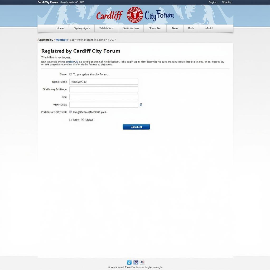 Simple registration process to join the Cardiff City Forum