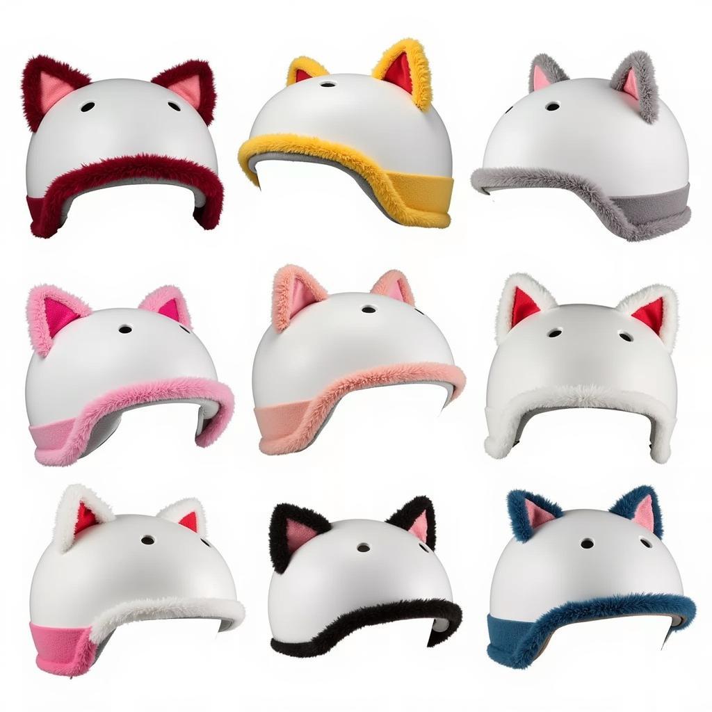 Cat ears for ski helmets come in a variety of styles