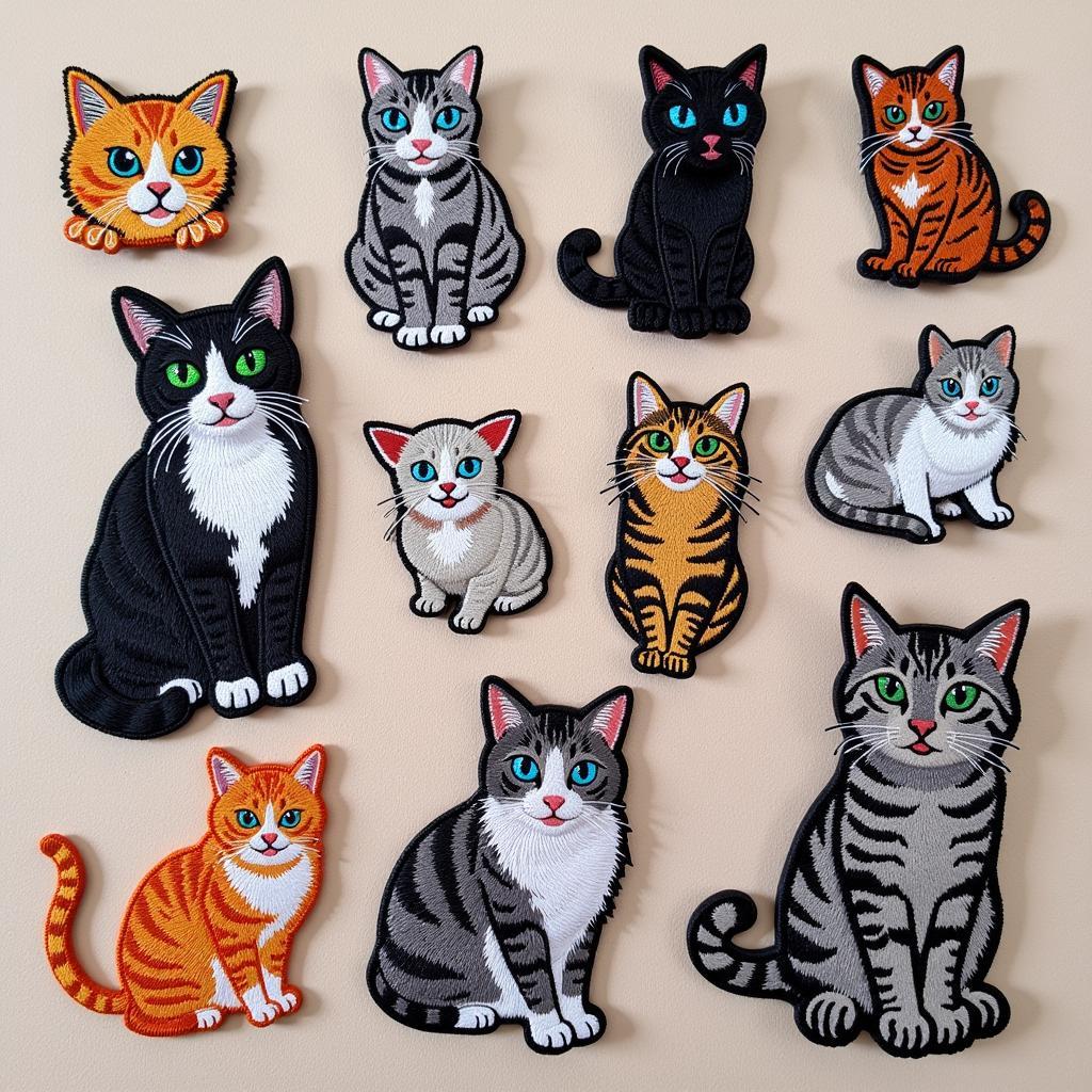 Variety of Cat Iron On Patches