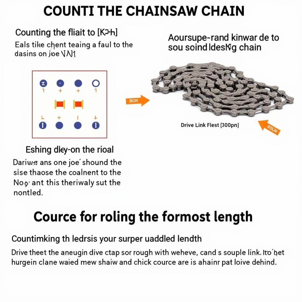 Counting the drive links on a roll of chainsaw chain