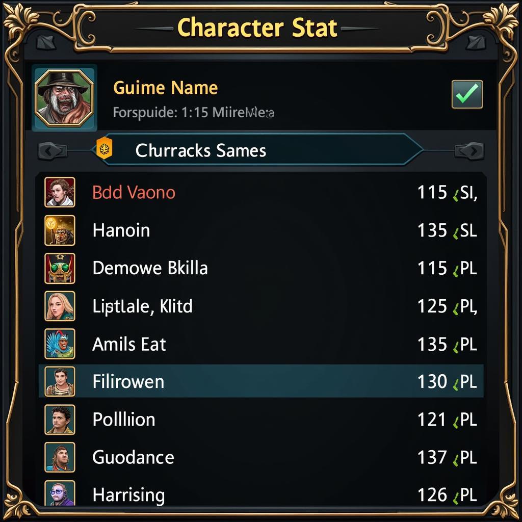 Character Stat Screen with Armor Penetration Highlighted