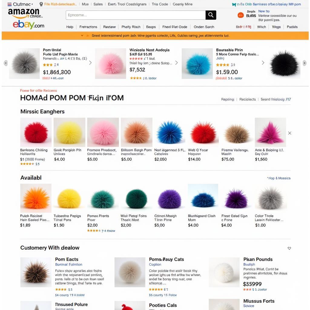 Finding Cheap Pom Poms on Online Marketplaces