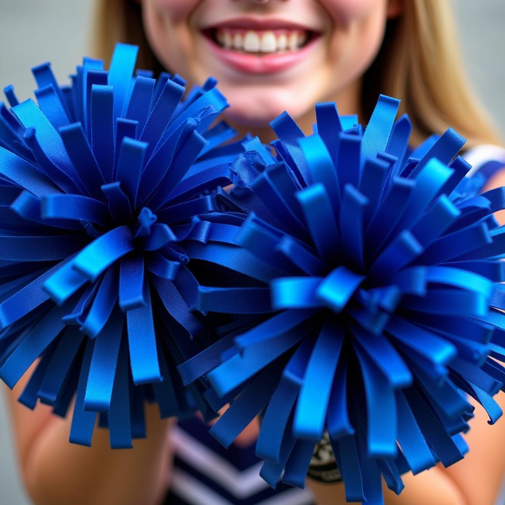 Unleash Your Spirit with Blue Cheerleader Pom Poms