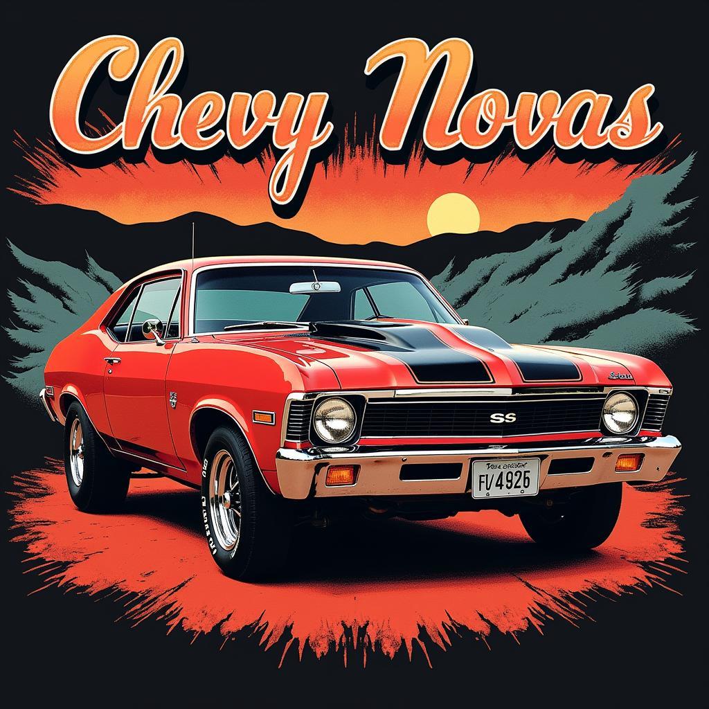 Chevy Nova SS T-shirt showcasing the iconic SS logo