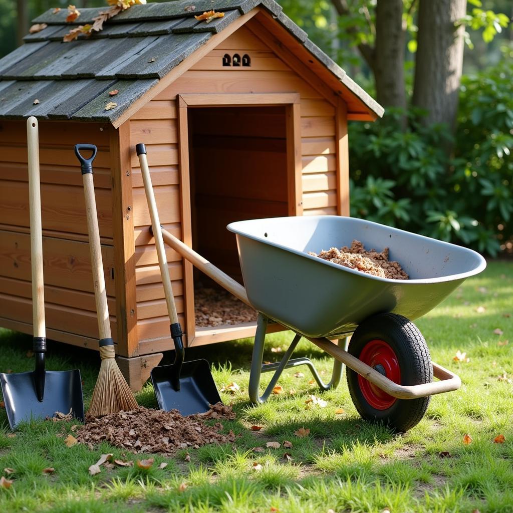 Cleaning tools for chicken coop