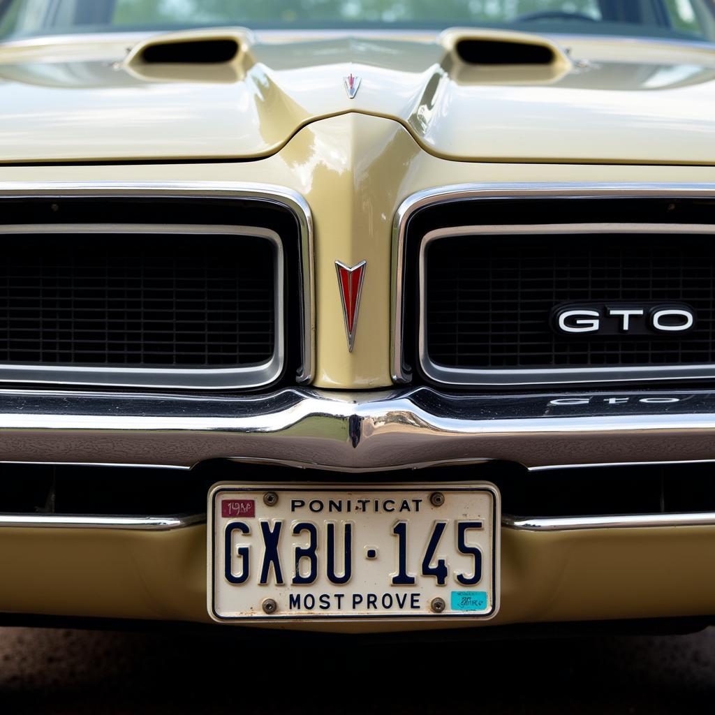 Classic Pontiac GTO License Plate