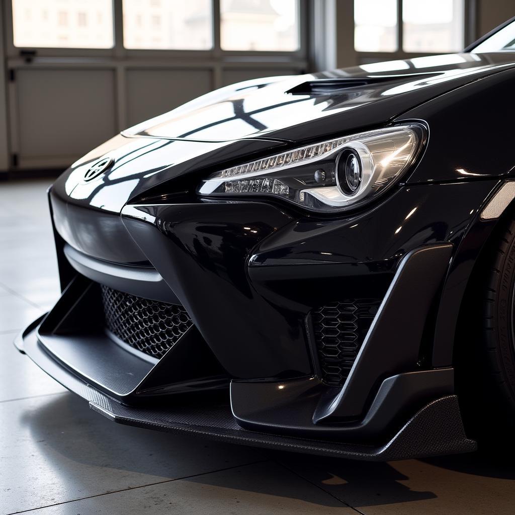 Close-up of V3 Rocket Bunny FRS Front Bumper