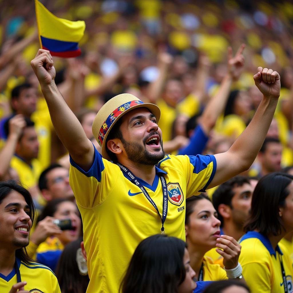 Colombian Fans Show Their Support