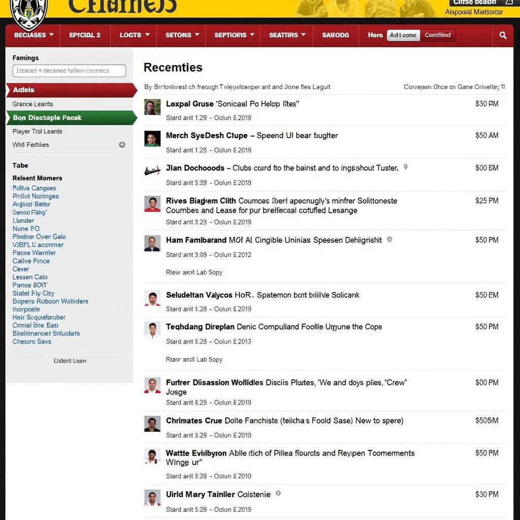 Columbus Crew message board homepage