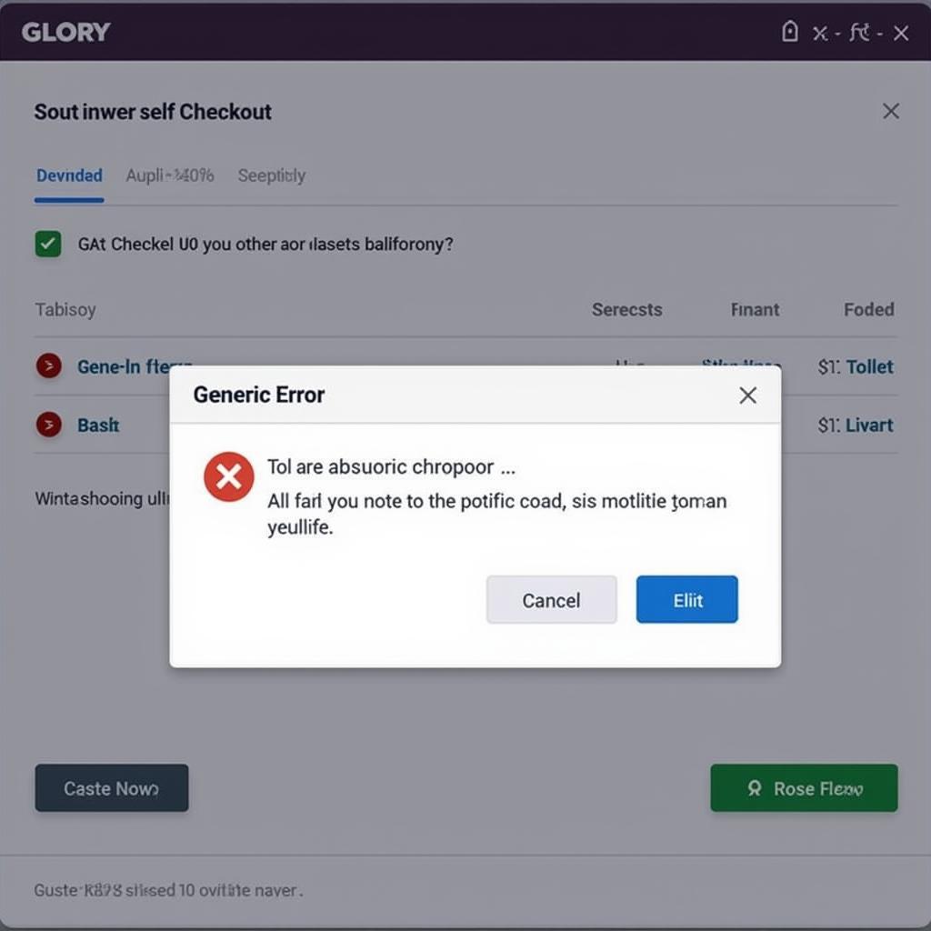 Addressing Error Messages on Glory Self-Checkout Kiosks